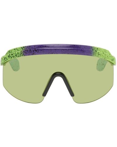 Gucci Green & Purple Shield Sunglasses