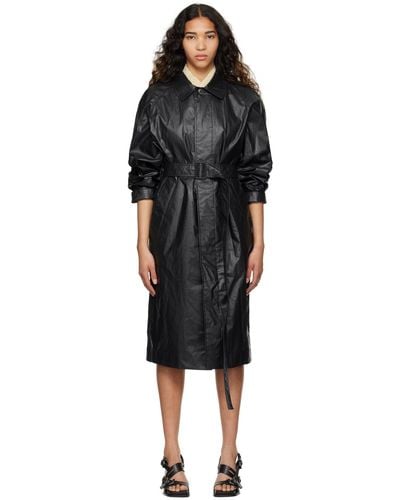 Lemaire Belted Rain Coat - Black