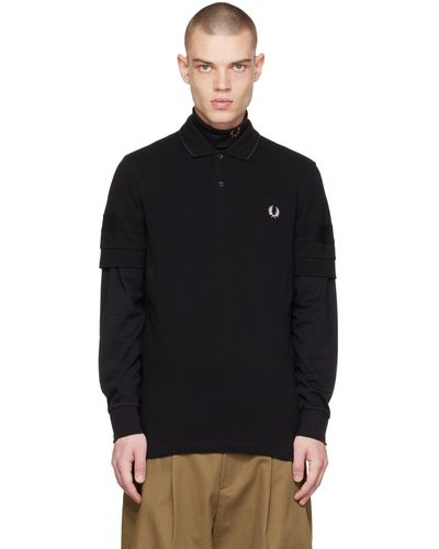 Fred Perry F Perry クラシック ポロシャツ - ブラック