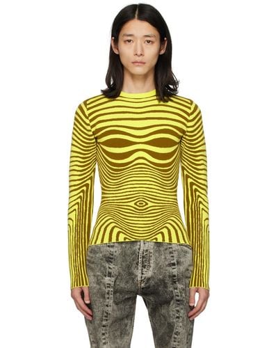 Jean Paul Gaultier Green Body Morphing Sweater - Yellow