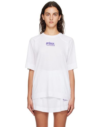 Ganni T-shirt blanc édition prince