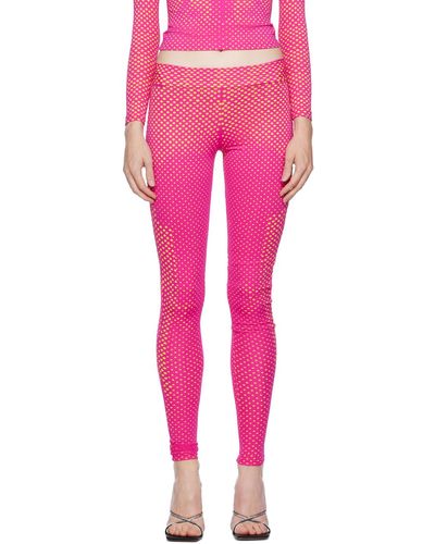Sinead Gorey Laser-cut leggings - Pink