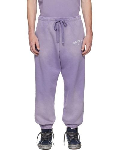 Guess USA Printed Sweatpants - Purple