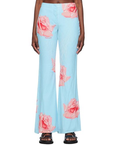 KENZO Blue Paris Rose Pants