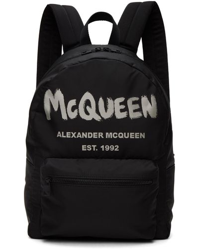 Alexander McQueen グラフィティ Metropolitan バックパック - ブラック
