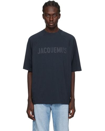 Jacquemus Navy 'le T-shirt Typo' T-shirt - Blue