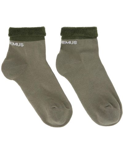 Jacquemus Khaki Le Raphia 'les Chaussettes Cuca' Socks - Green