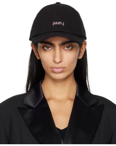 Juun.J Embroidery Basic Cap - Black