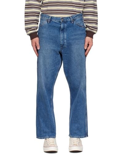 Beams Plus Faded Jeans - Blue