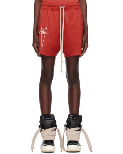 Rick Owens Red Champion Edition Dolphin Shorts