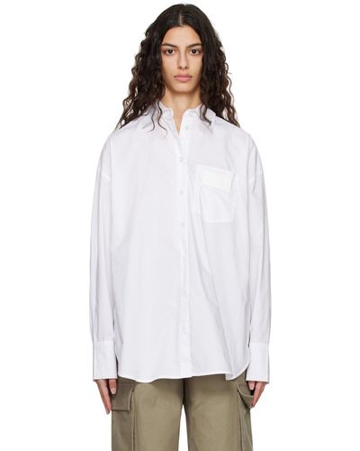 REMAIN Birger Christensen White Pleated Shirt