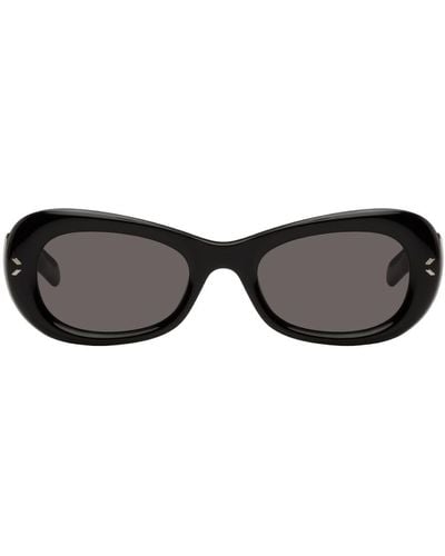 McQ Mcq Black Oval Sunglasses