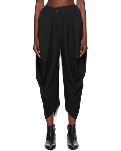 Issey Miyake Black Assembled Trousers