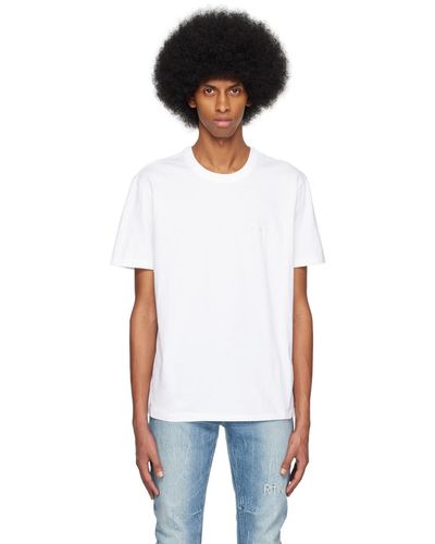 RTA T-shirt blanc à col ras du cou - Noir