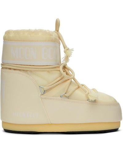 Moon Boot Off-white Icon Low Boots - Natural