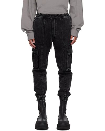 Juun.J Faded Cargo Trousers - Black