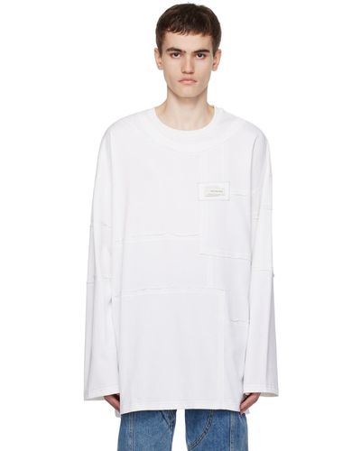 Feng Chen Wang Paneled Long Sleeve T-shirt - White