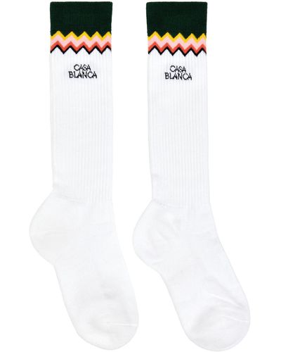 Casablancabrand Zig Zag Socks - White