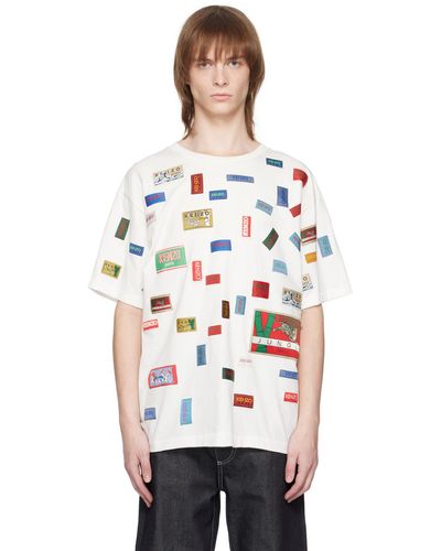 KENZO ホワイト Paris Archives Labels Tシャツ - ブラック