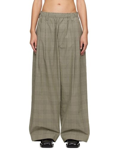 MERYLL ROGGE Taupe Check Trousers - Brown