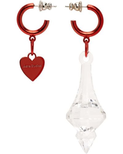 Acne Studios & Transparent Attiko Earrings - Red