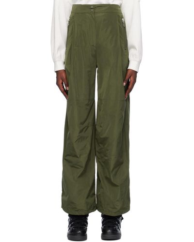 Moncler Pantalon vert à plis