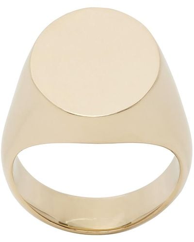 Maison Margiela Gold Oval Chevalier Ring - Natural
