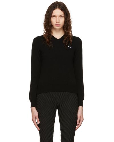 COMME DES GARÇONS PLAY Comme Des Garçons Play Embroide Sweater - Black