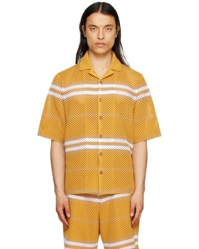 Burberry Yellow Striped Shirt - Orange