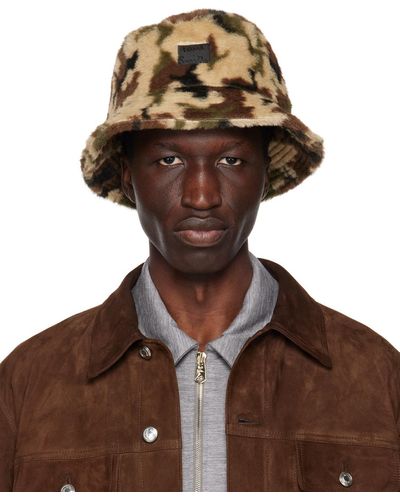 Paul Smith Brown Camouflage Bucket Hat