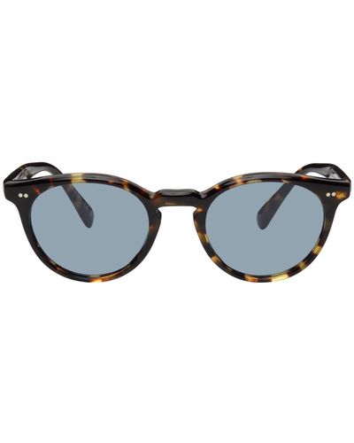 Oliver Peoples Lunettes de soleil romare sun écailles de tortue - Noir