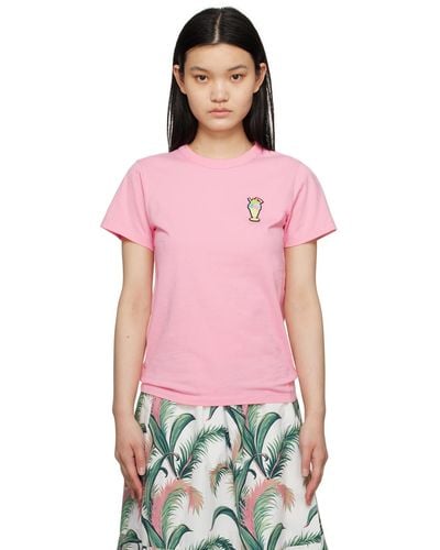 Maison Kitsuné Pink Hotel Olympia Edition Ice Cream T-shirt - Red