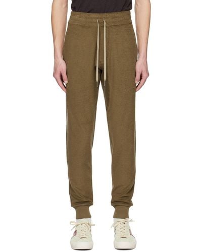 Tom Ford Brown Towelling Lounge Pants - Multicolor