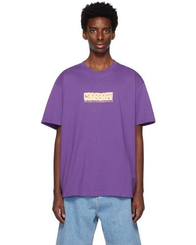 Carhartt T-shirt mauve à logo - Violet