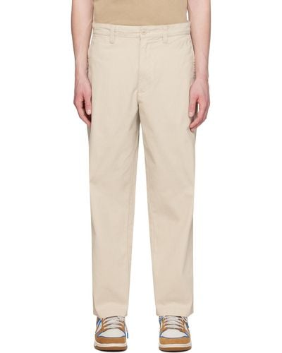 Aape By A Bathing Ape Embroide Trousers - Natural