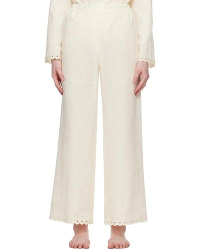 Sleeper Sofia Pyjama Trousers - White