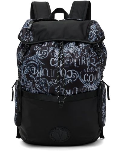Versace Black V-emblem Backpack