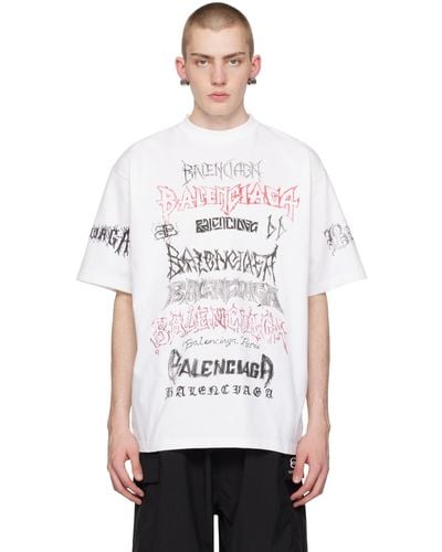 Balenciaga ホワイト Diy Metal Tシャツ