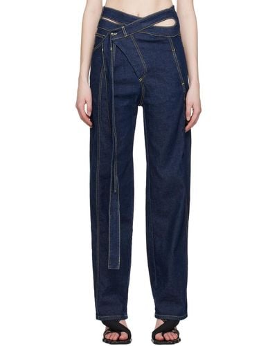 OTTOLINGER Ssense Exclusive Blue Wrap Jeans