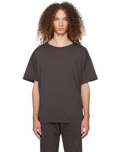 Les Tien オーバーサイズ Tシャツ - ブラック