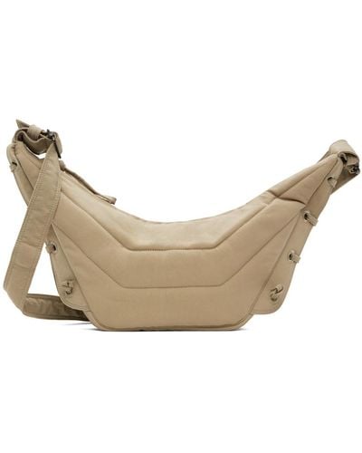 Lemaire Petit sac soft game taupe - Blanc
