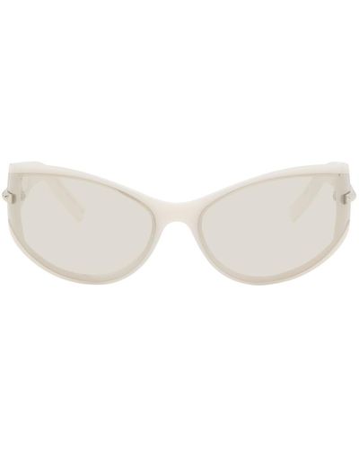 Givenchy Off-white Oval Sunglasses - Black
