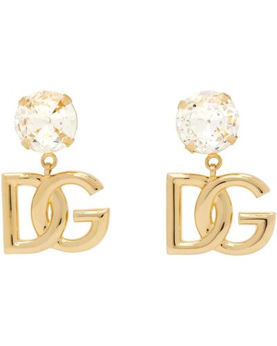 Dolce & Gabbana ゴールド Dg ドロップイヤリング - メタリック