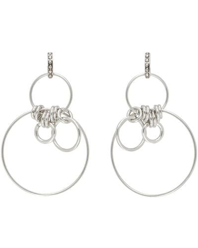 Isabel Marant Silver Multi Ring Boucle Earrings - Black