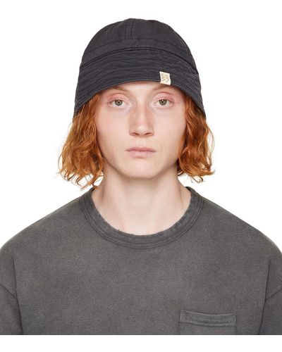 Visvim Chapeau bob matelassé noir - Gris