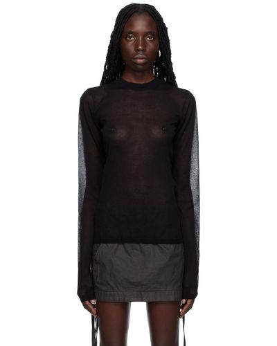 Ann Demeulemeester Betsy 長袖tシャツ - ブラック