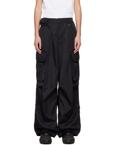 WOOYOUNGMI Black Hardware Cargo Trousers