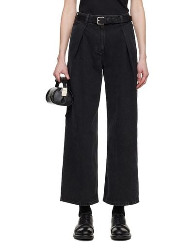 Adererror Significant Pleat Jeans - Black