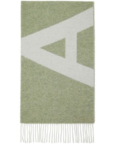 A.P.C. . Taupe Malo Scarf - Green