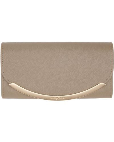 See By Chloé Long portefeuille lizzie taupe - Noir